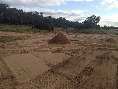 Driveway construction front