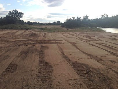 Driveway construction front